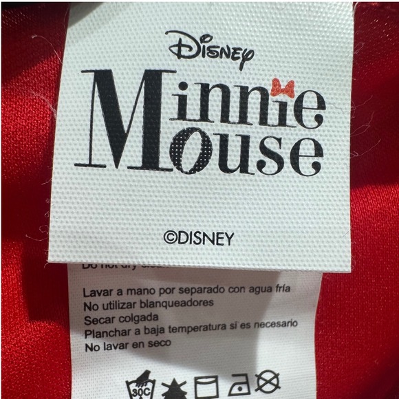 Disney Minnie‎ Mouse Girls Dress Costume Red Polka Dot Bow Halloween - Picture 7 of 10